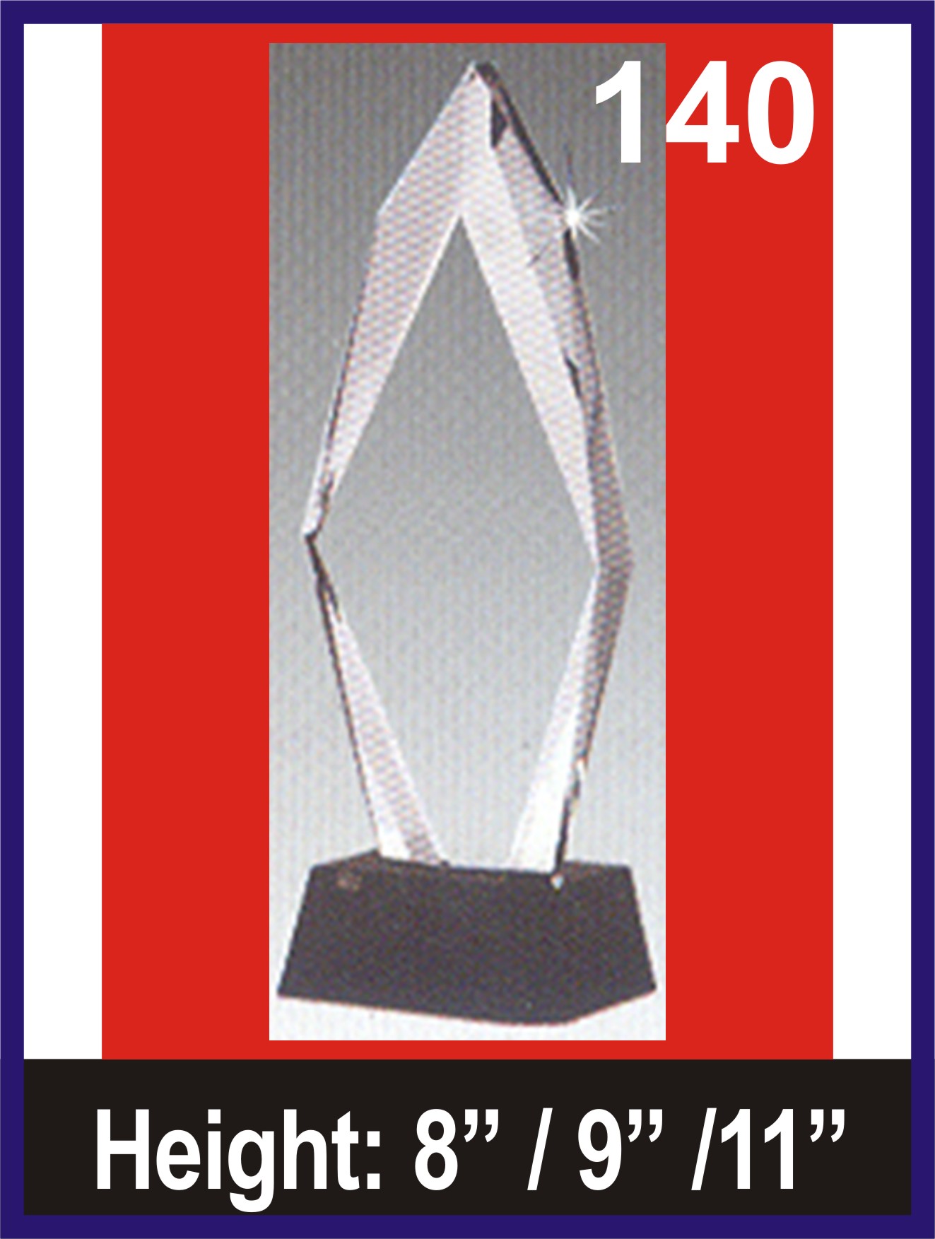 GLASS TROPHIES Design 140 | GLASS TROPHIES