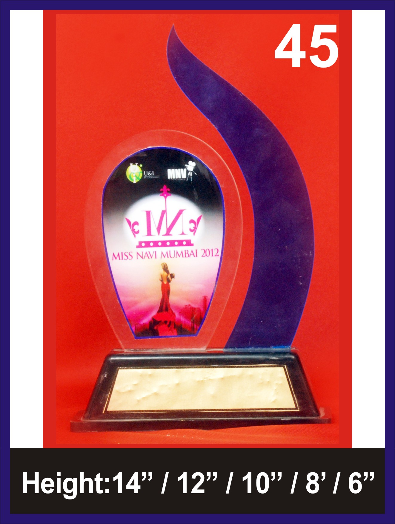 Manufacturers of ACRYLIC TROPHIES in Mumbai