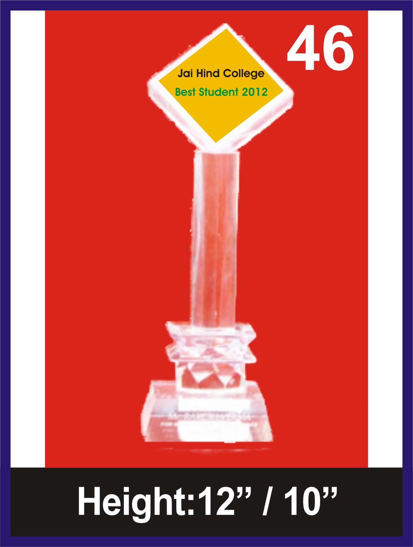 Manufacturers of ACRYLIC TROPHIES in Mumbai