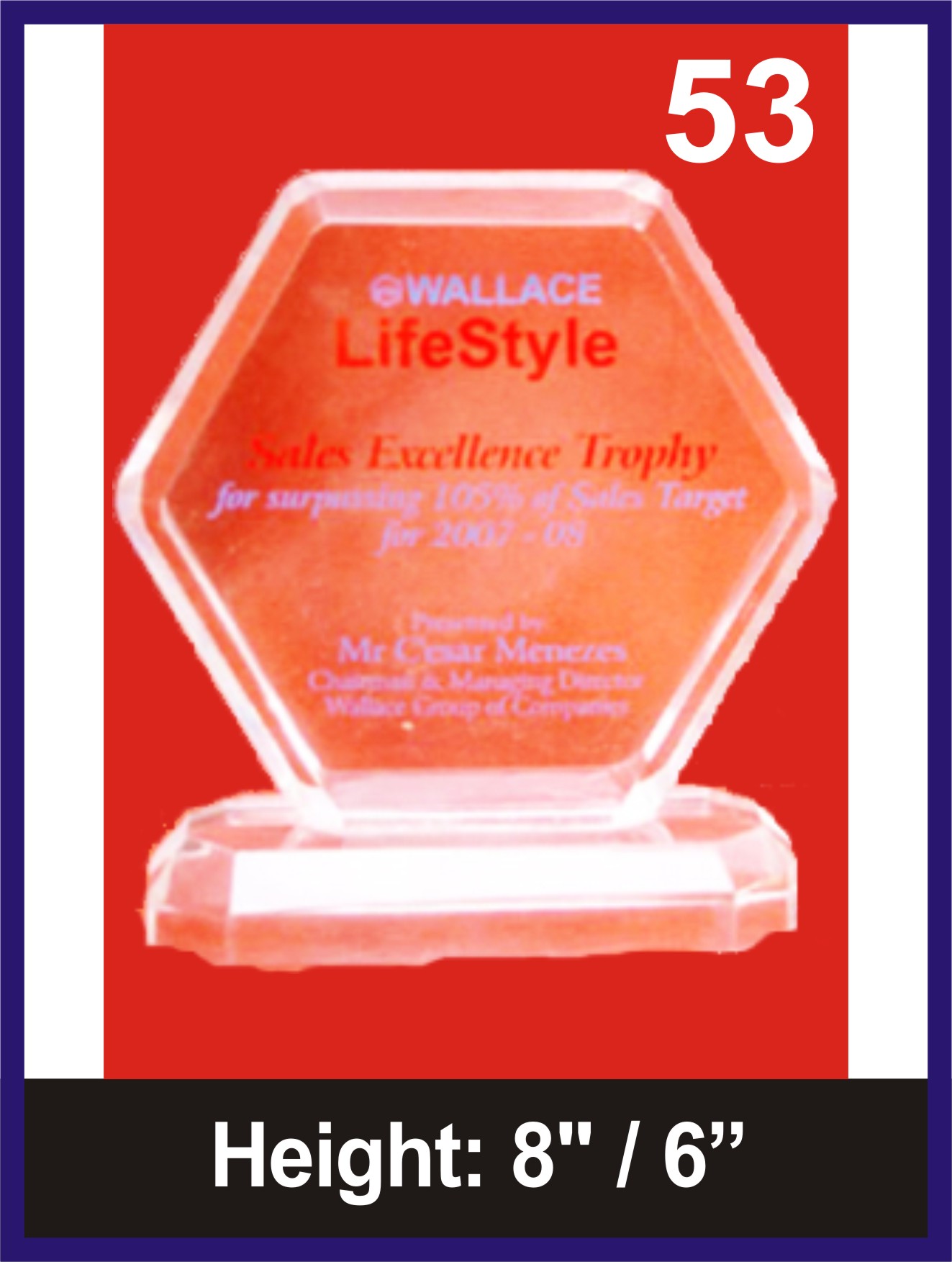 ACRYLIC TROPHIES Design 53 | ACRYLIC TROPHIES