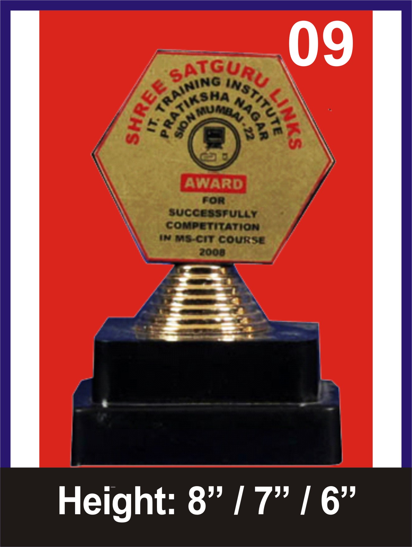 Manufacturers of PERMANENT POLISH FIBER TROPHIES in Mumbai